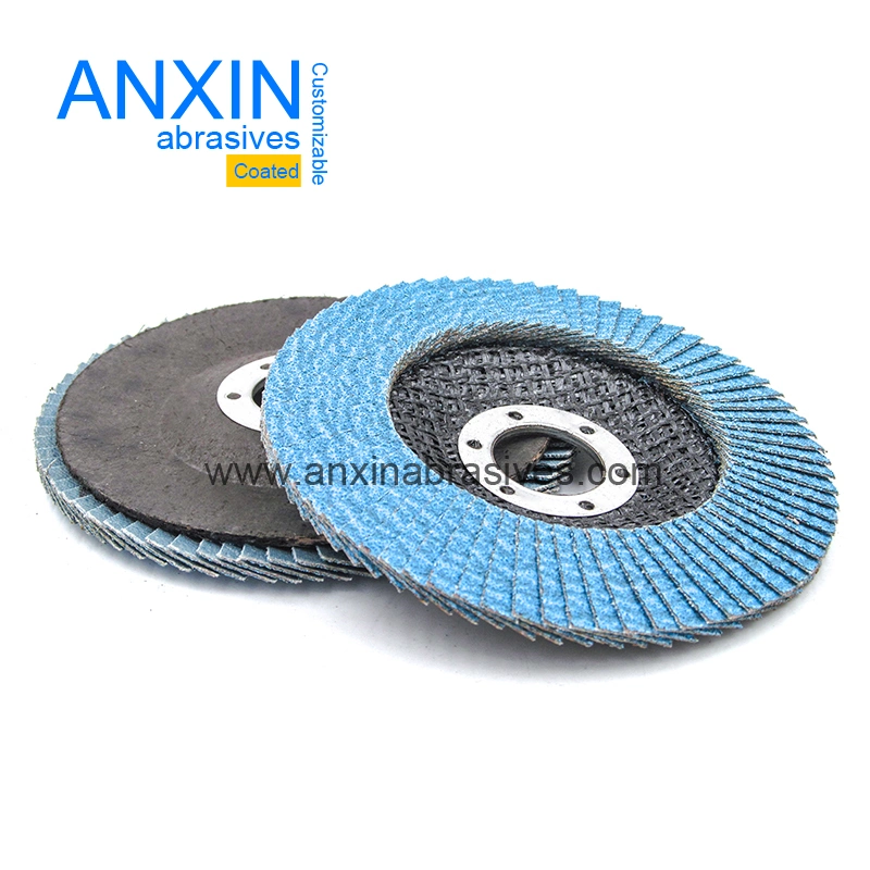 4inch 100mm Blue Ceramic Abrasive Sanding Flap Disc for Polishing