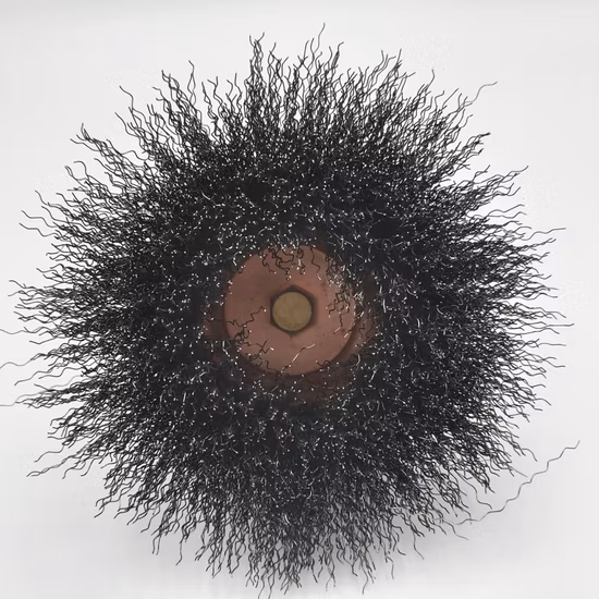 Meuleuse d'angle à main, petite tasse ronde, alliage de laiton, acier, brosse à roue métallique
