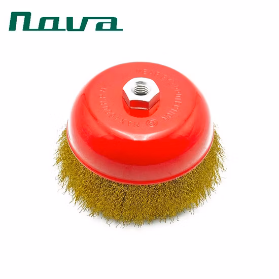 Fixtec – accessoires pour outils électriques, brosse à fil de cuivre industriel, tasse de roue en laiton inoxydable, brosses à fil d'acier